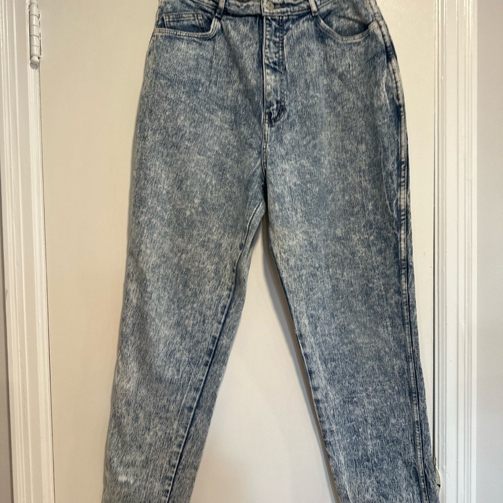 Vintage 80’s Jordache Jeans Women's Sz:18 Acid Wash High Rise Mom Jeans.